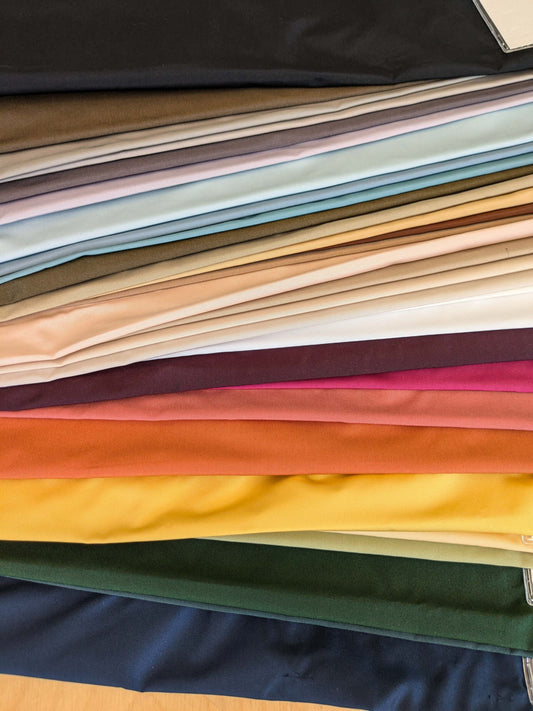 48 EV37 33 Pieces! 15" x 25" Lelievre Paris Frenesie M1 Sauge Taffeta Polyester Solid 33 Assorted Colors MSRP USD 300/Y