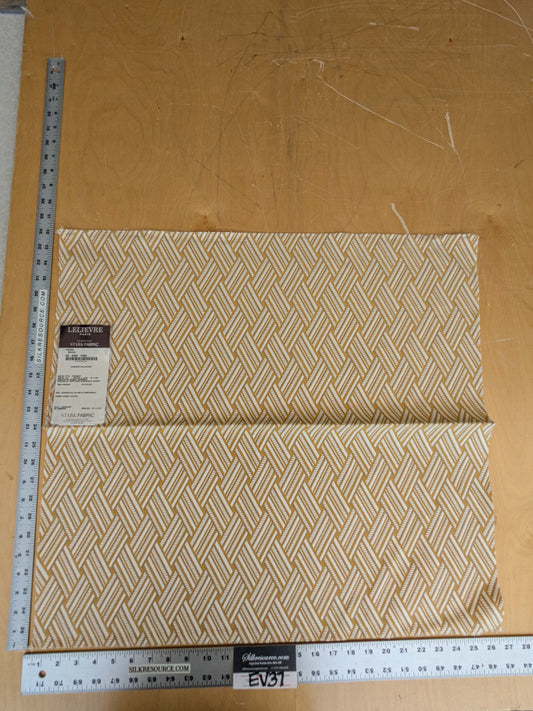 46 EV37 24" x 26" Lelievre Paris Vacoa Soleil Yellow White Diamond Ogee Viscose MSRP USD354/y