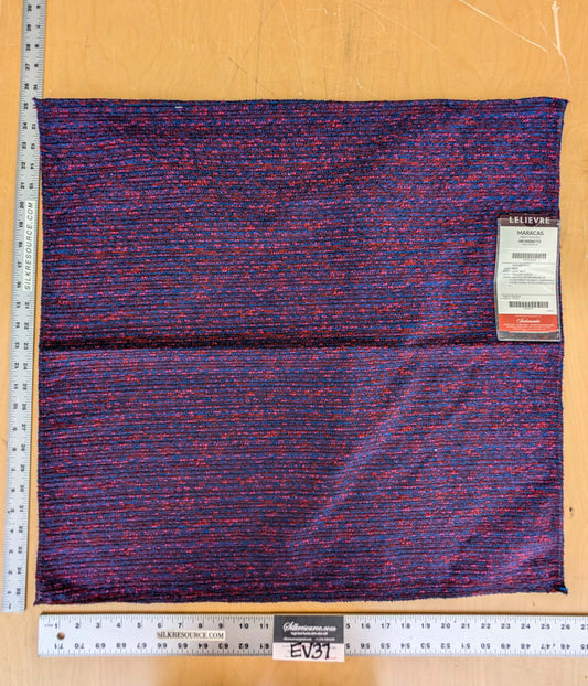 58 EV37 25" x 26" Lelievre Paris Maracas Fruits Rouges Purple Solid Texture Polyester