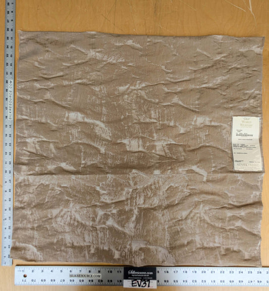 78 EV37 26" x 26" Old World Weavers Trilussa Sand Light Brown Abstract Large Jacquard