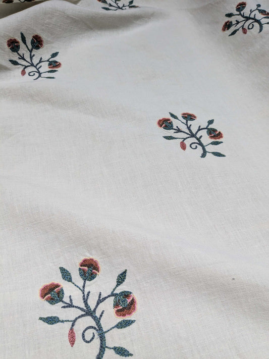 BTY Kravet Couture Petite Monardi Embroidery Turquoise MSRP$189/Y