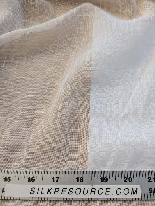 By yard x double width Sheer (118") Scalamandre Sheer White Solid