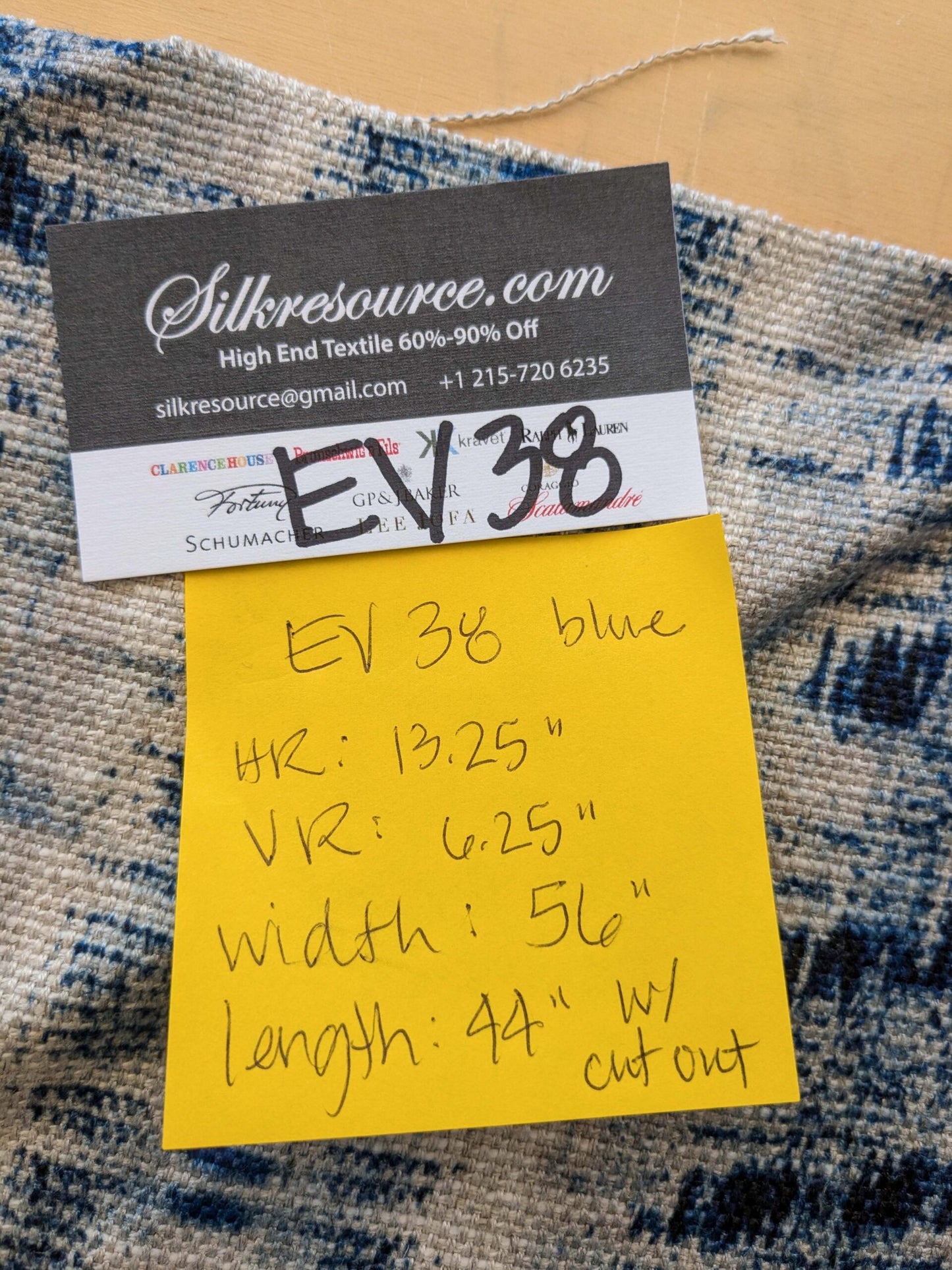 16 EV38 Scalamandre Nebula-Gx Blue Aura Woven Abstract Stripe Ikat MSRP USD364/y 1.2"x56"wide