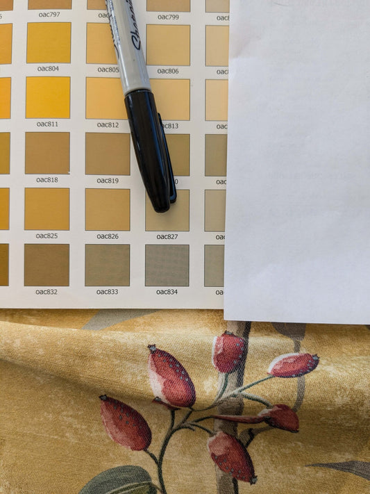 18 EV38 Scalamandre Lelievre Printemps De Chine Yellow Floral Tree Foliage Botanical 1.2y