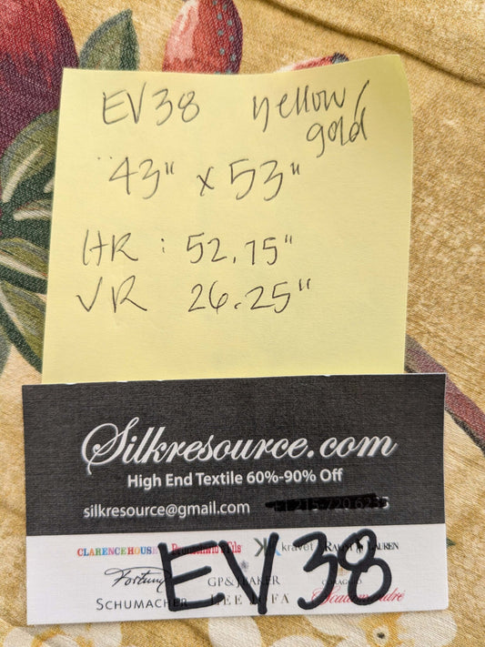 40 EV38 Scalamandre Lelievre Printemps De Chine Yellow Gold Floral Tree Foliage Botanical 1.2y