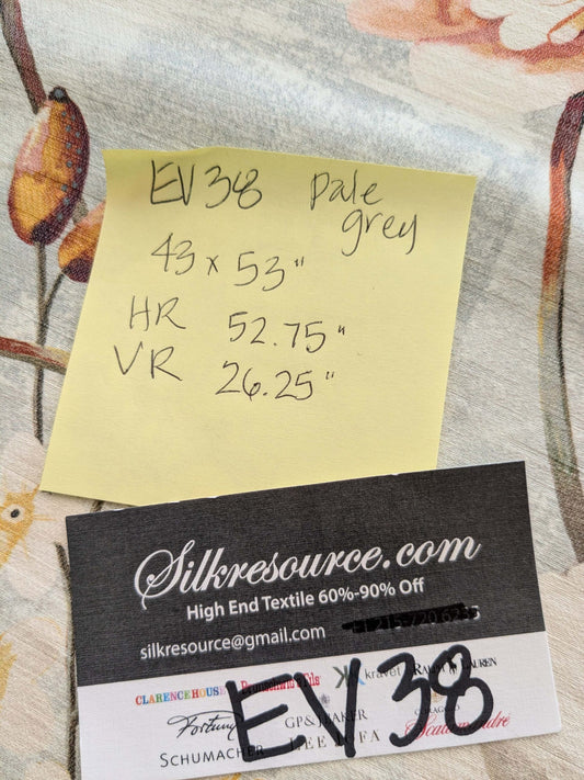 41 EV38 Scalamandre Lelievre Printemps De Chine Blue Floral Tree Foliage Botanical 1.2y