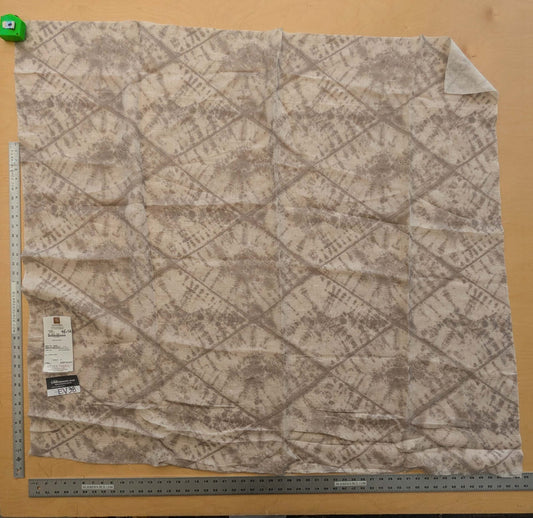 43 EV38 Scalamandre Alhambra Itajime Asphalt Linen Gray White Sheer Diamond 1.3y x 54"wide