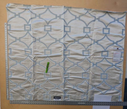 3 EV39 Scalamandre Circle Fret Cloud White Cream Jacquard Fretwork Lattice MSRP USD264/y 1.2y Minor Defect