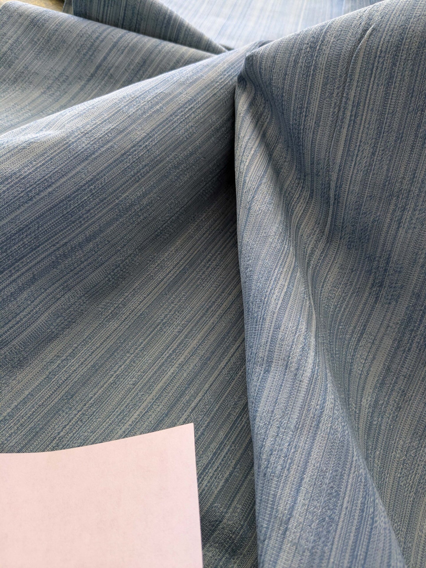 19 EV39 2.4y Scalamandre Petite Fleur Strie Blue Damask Floral Cotton Viscose Solid