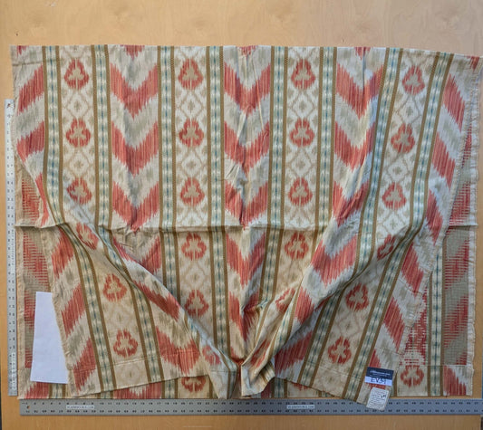 21 EV39 2.4y Scalamandre Lisere Ungherese Rigato Rosso Ikat Stripe