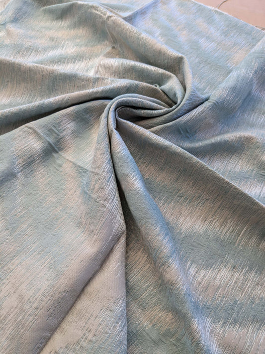 12 EV40 1.1yards x 52" Scalamandre Chevron Abstract Powder Blue and Beige