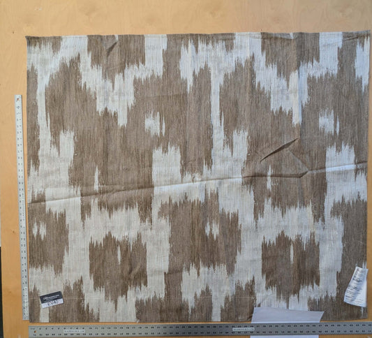 13 EV40 1.2yards x 55" Scalamandre Aldeco Monte Moon Rock Brown Cream White Abstract Large Jacquard