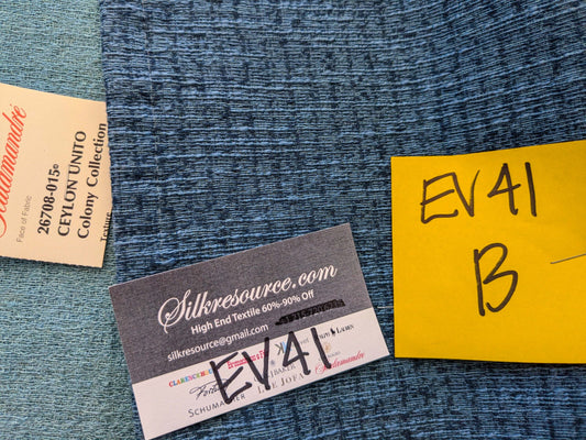 16 EV41 2.4y x 54" Scalamandre Colony Collection Ceylon Unito Prussia Blue Texture Solid MSRP USD 360/y