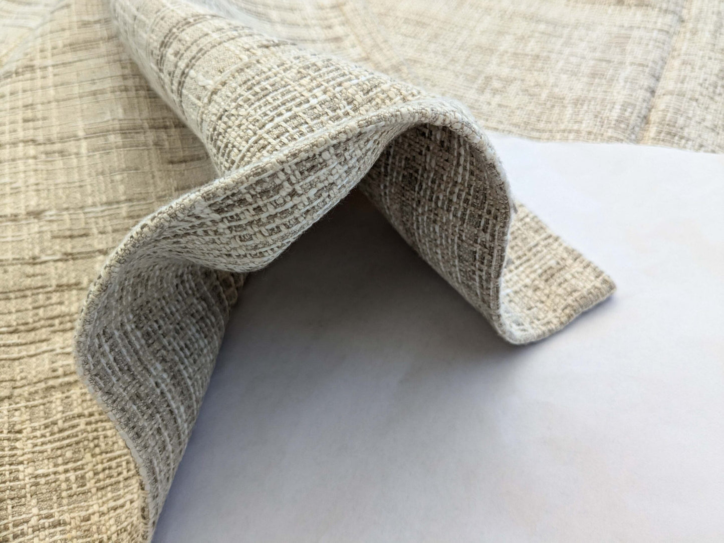 19 EV41 2.4 yards x 56"w Scalamandre Small Scale Texture Solid Cream Beige