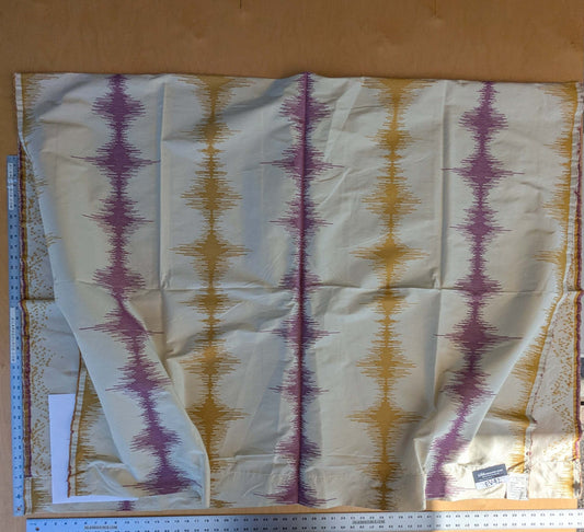 5 EV42 2.4y x 5"w Scalamandre Colony Roma Laguna Celeste Viola Blue Purple Beige Silk Wool