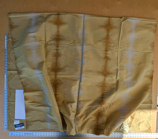 6 EV42 2.4y x 55"w Scalamandre Colony Roma Laguna Brown White Gold Stripe Silk Wool