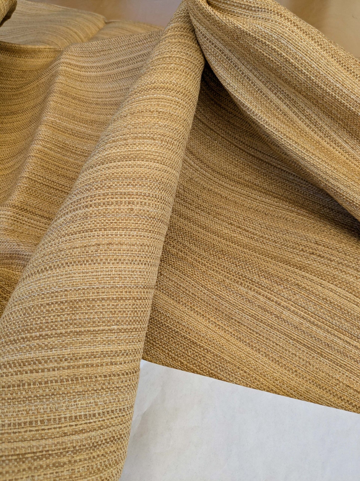 26 EV42 2.2y x 54" Scalamandre Herbeaux Straw Brown Strie Texture Silk Blend