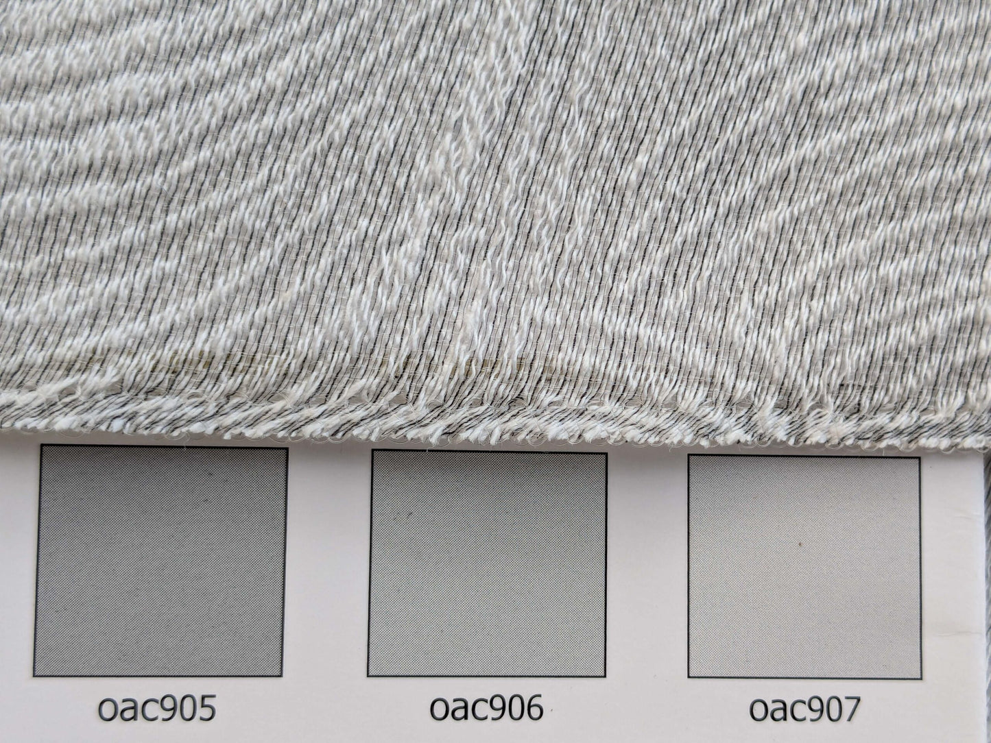 9 EV43 Sheers 2.4y x 56"w Scalamandre Rollingstone WLB Cloud Gray Wave Strie Texture