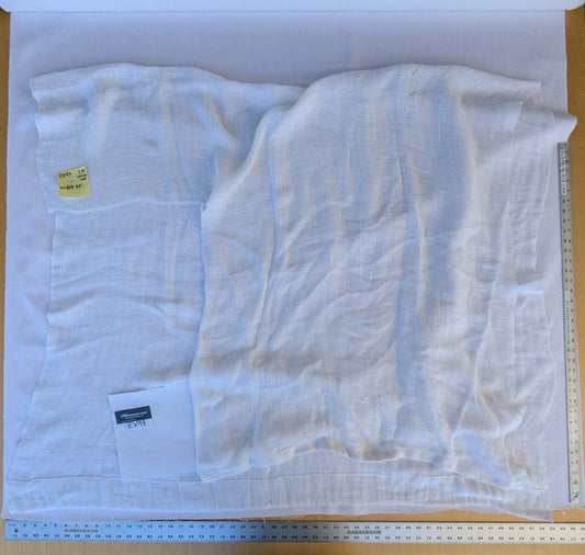 15 EV43 Sheers 2.4y x 54"w with Corner Cut Scalamandre Solid White Sheer