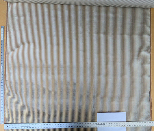 by yard Scalamandre Sofia Silk Velvet Stripe Gray and Bisque Silk Pile Light Brown MSRP USD478/y