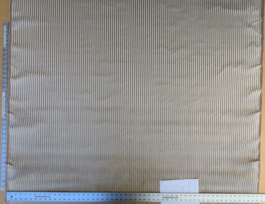 by yard Scalamandre Sofia Silk Velvet Stripe Sand and Bisque Silk Pile Light Brown MSRP USD478/y