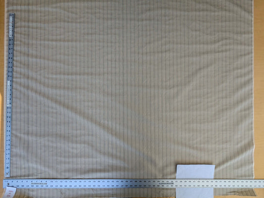 by yard Scalamandre Astley Silk Strie Cream Charcoal Beige Dark Gray White Pin Stripe Small Scale MSRP USD350+/yard