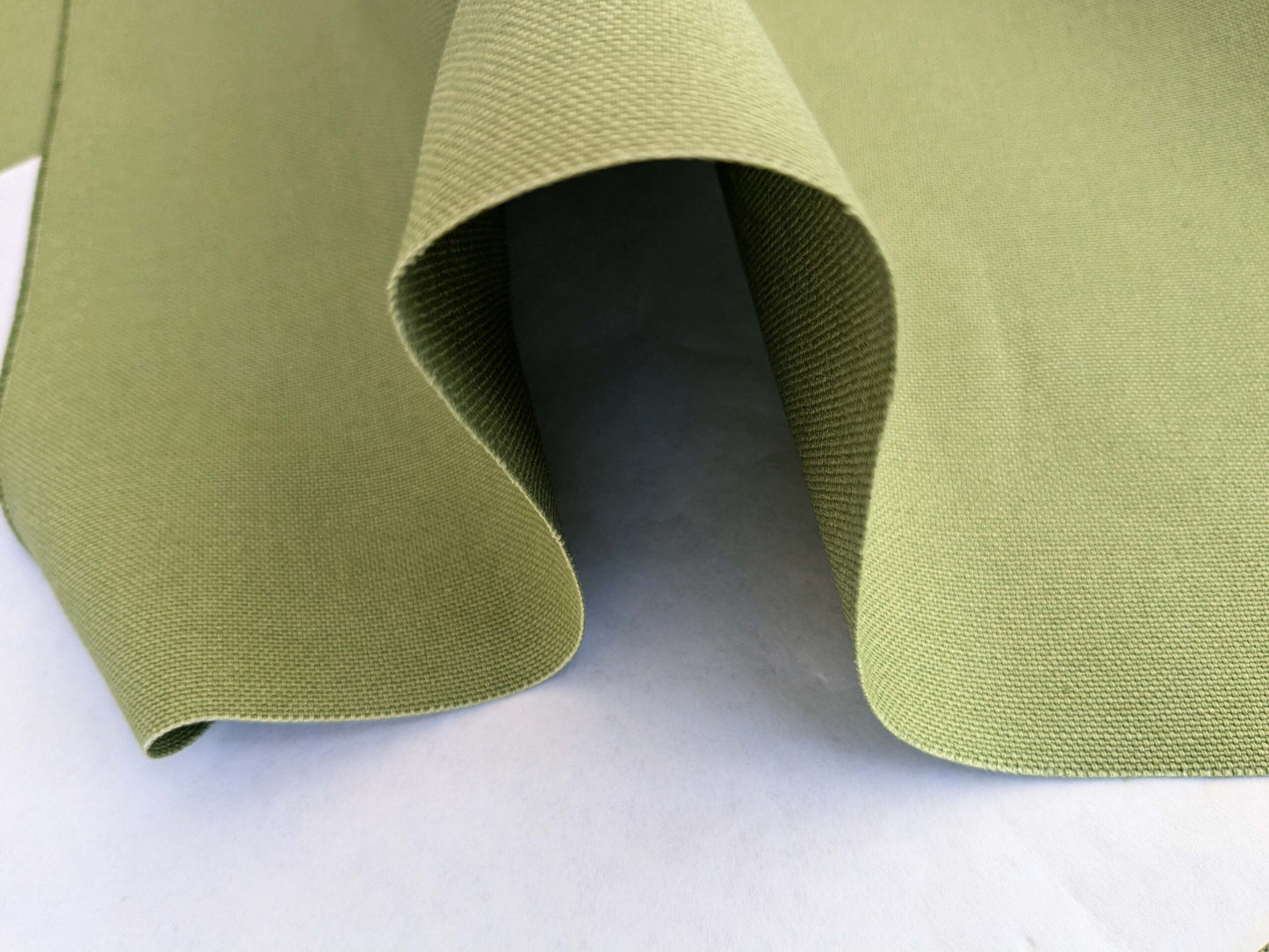 by yard Scalamandre Panarea Verdino Green Cotton Canvas Heavy Duty Plain Solid MSRP USD 58/Yard