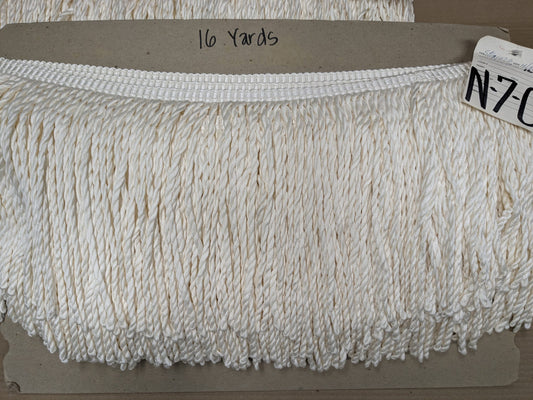 by yard Scalamandre Conso 100% Rayon 093072-B01 (Trim Box B) Bullion Fringe Woven Rayon Long White