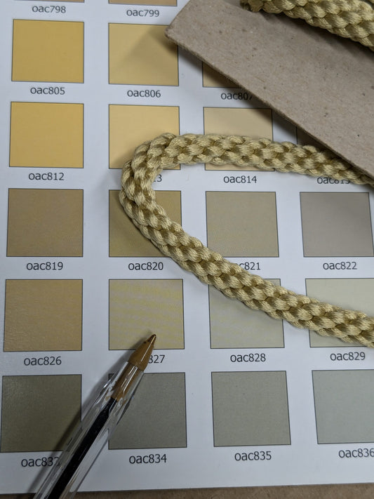 6 yards Scalamandre 100% Silk Rope Trim C42-35 (Trim Box B) Woven Green