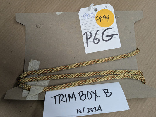 55 inches Scalamandre 100% Silk Rope Trim C42-59 (Trim Box B) Woven Green Brown Yellow