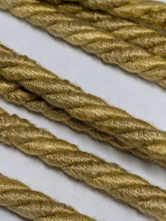 5.4yards Scalamandre 100% Rayon Rope Trim 37329-9182 (Trim Box B) Woven Brown Gold Houles Rayon