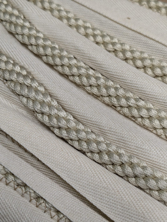 6.3yards Scalamandre 100% Silk Rope Trim C42-M75 (Trim Box B) Woven White