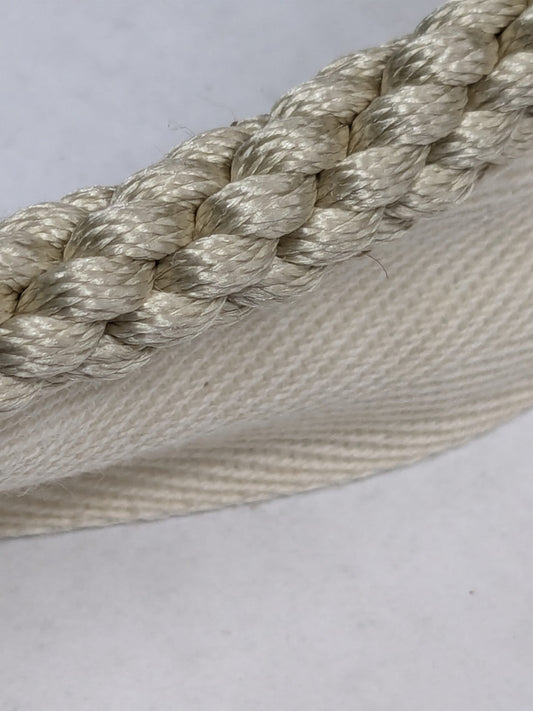 6.3yards Scalamandre 100% Silk Rope Trim C42-M75 (Trim Box B) Woven White