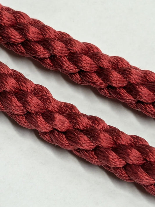 55" Scalamandre 100% Silk Rope Trim C42-M69 (Trim Box B) Woven Red