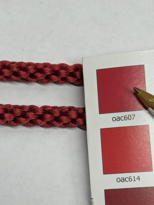 55" Scalamandre 100% Silk Rope Trim C42-M69 (Trim Box B) Woven Red