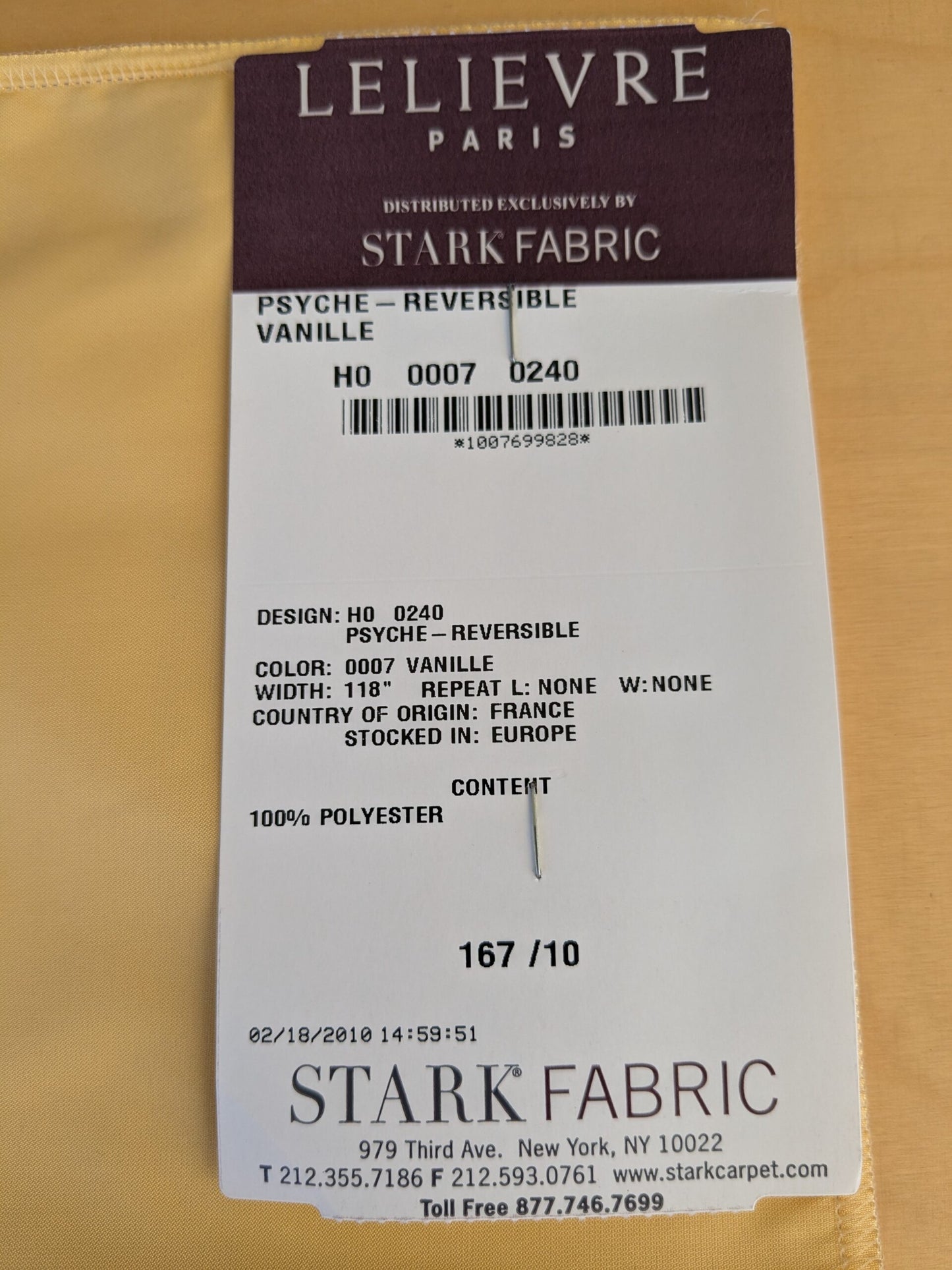 40 EV45 Square 27" x 27" Scalamandre Lelievre Paris Psyche Reversible Vanille Beige Polyester Solid Taffeta