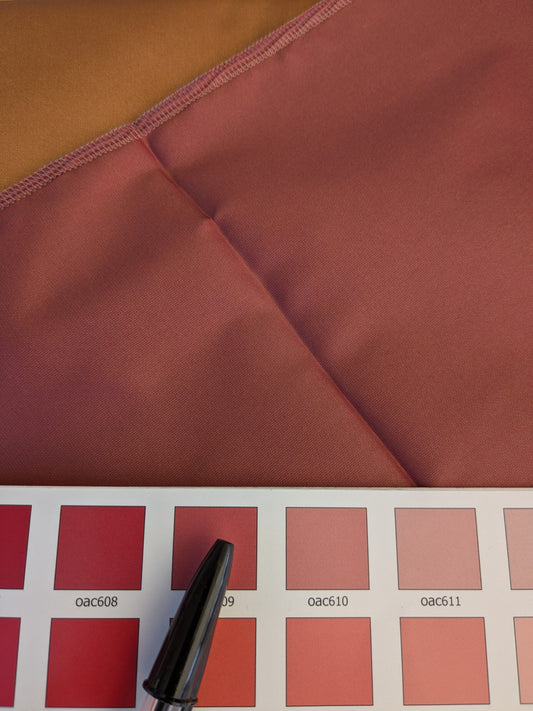 52 EV45 Square Scalamandre Lelievre Paris Psyche Reversible Bruyere Light Red Polyester Solid Taffeta