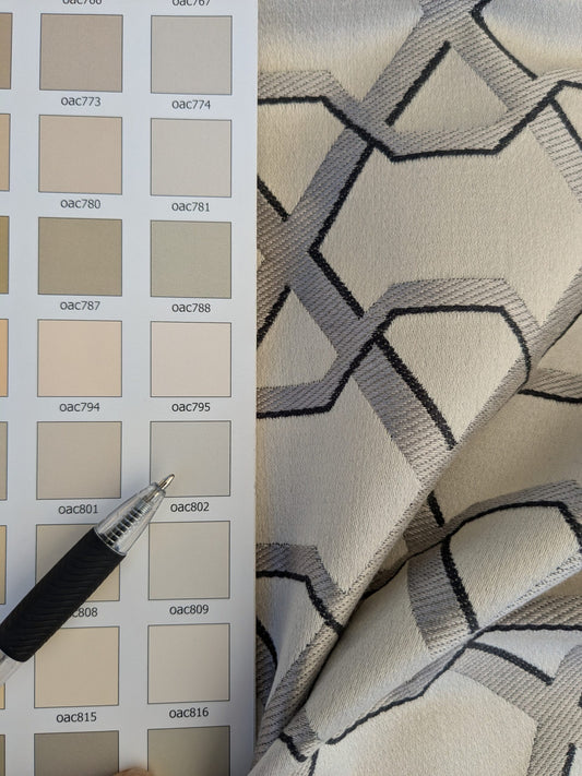 64 EV45 Square Scalamandre Lelievre Ribon Argent Gray Jacquard Diamond Ogee Fretwork Lattice Large Jacquard MSRP USD 300+/y