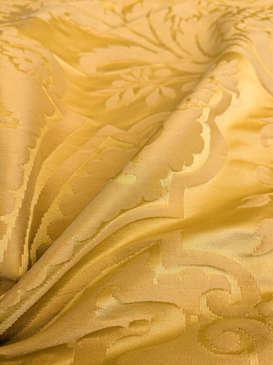 8 EV45 Silk blend Square 24" x 24" Tassinari and Chatel Grand Dauphin Gold Damask Floral Historic MSRP USD996/y