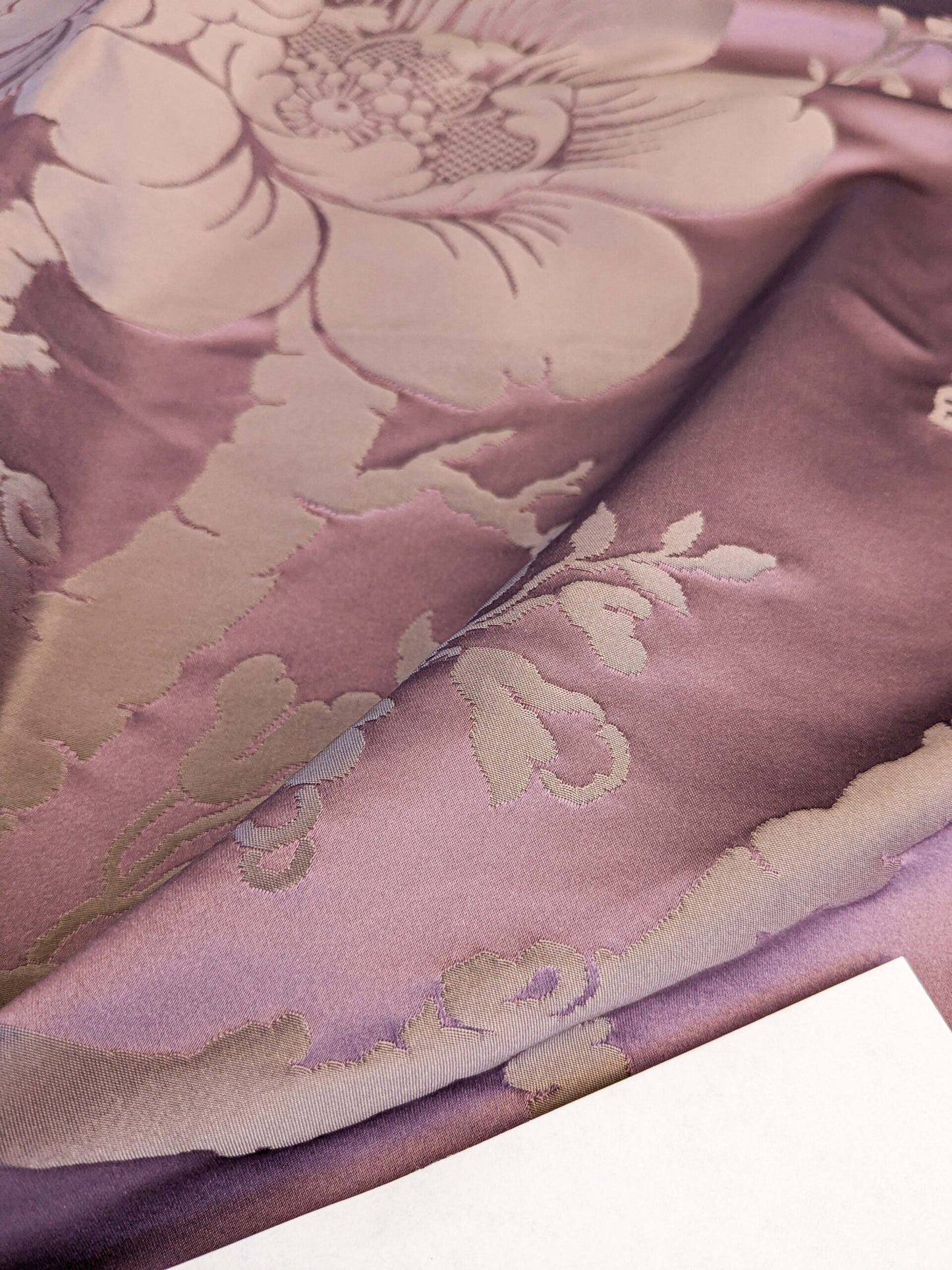 11 EV45 Silk Square 24" x 25" Tassinari and Chatel Argenson Amethyste Purple Floral Botanical Foliage MSRP USD 1200+/y