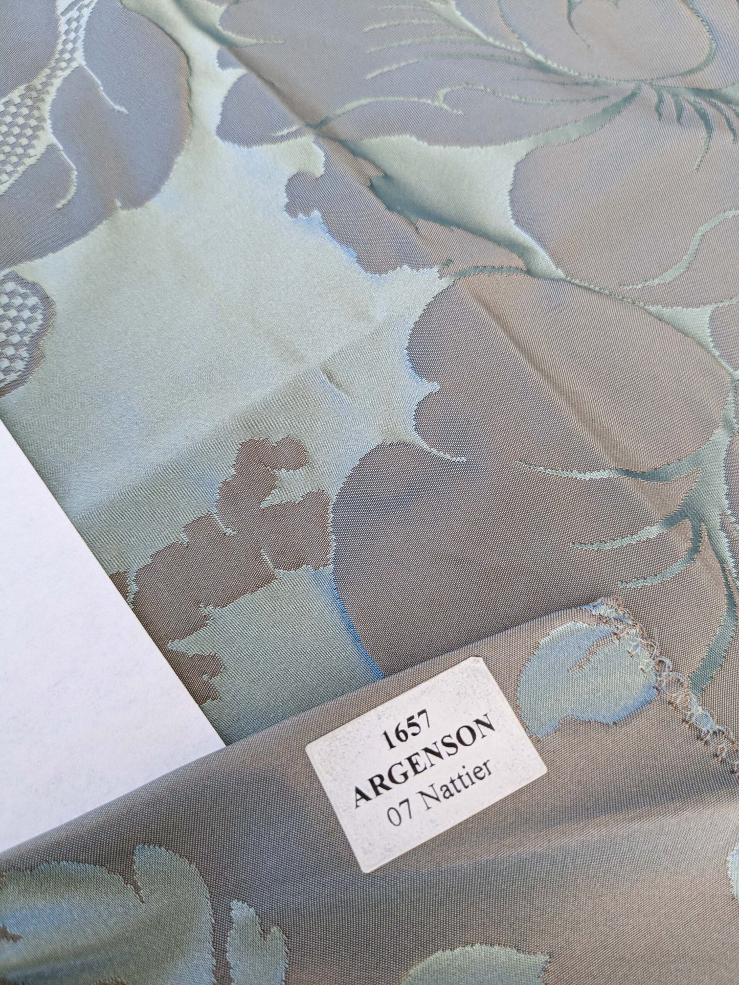 12 EV45 Silk Square 24" x 25" Tassinari and Chatel Argenson Nattier Blue Floral Botanical Foliage MSRP USD 1200+/y