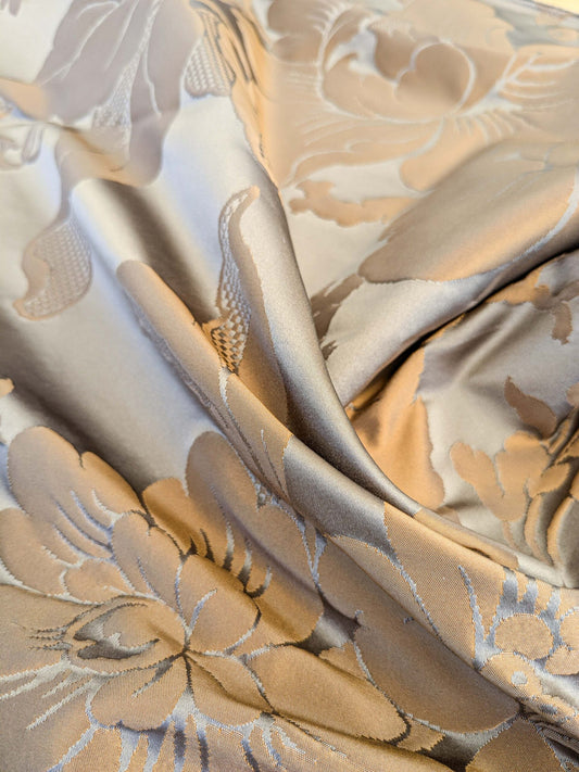 17 EV45 Silk Square 24" x 26" Tassinari and Chatel Argenson on Puce Floral Botanical Foliage MSRP USD 1200D 1200+/y