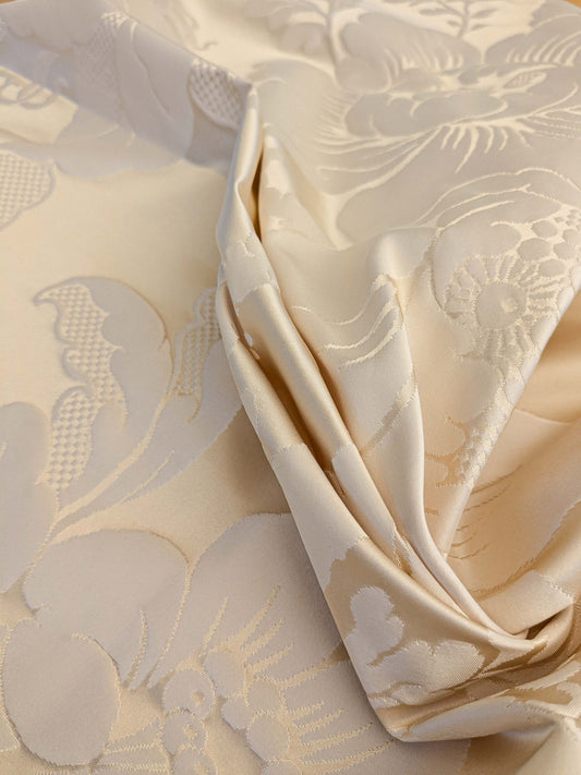 18 EV45 Silk Square 24" x 26" Tassinari and Chatel Argenson Ivoire Ivory Floral Botanical Foliage MSRP USD 1200D 1200+/y