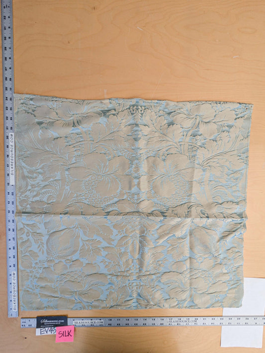 19 EV45 Silk Square 24" x 25" Tassinari and Chatel Ventadour Bleu Blue Damask Floral Historic MSRP USD1758/y