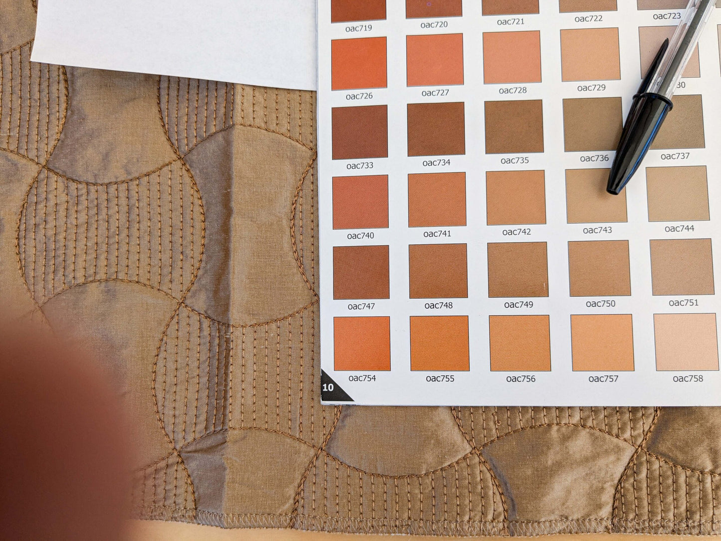 22 EV45 Silk Blend Square 26" x 25" Scalamandre Grey Watkins Carrollton Bronze Embroidery Brown MSRP USD 258/y