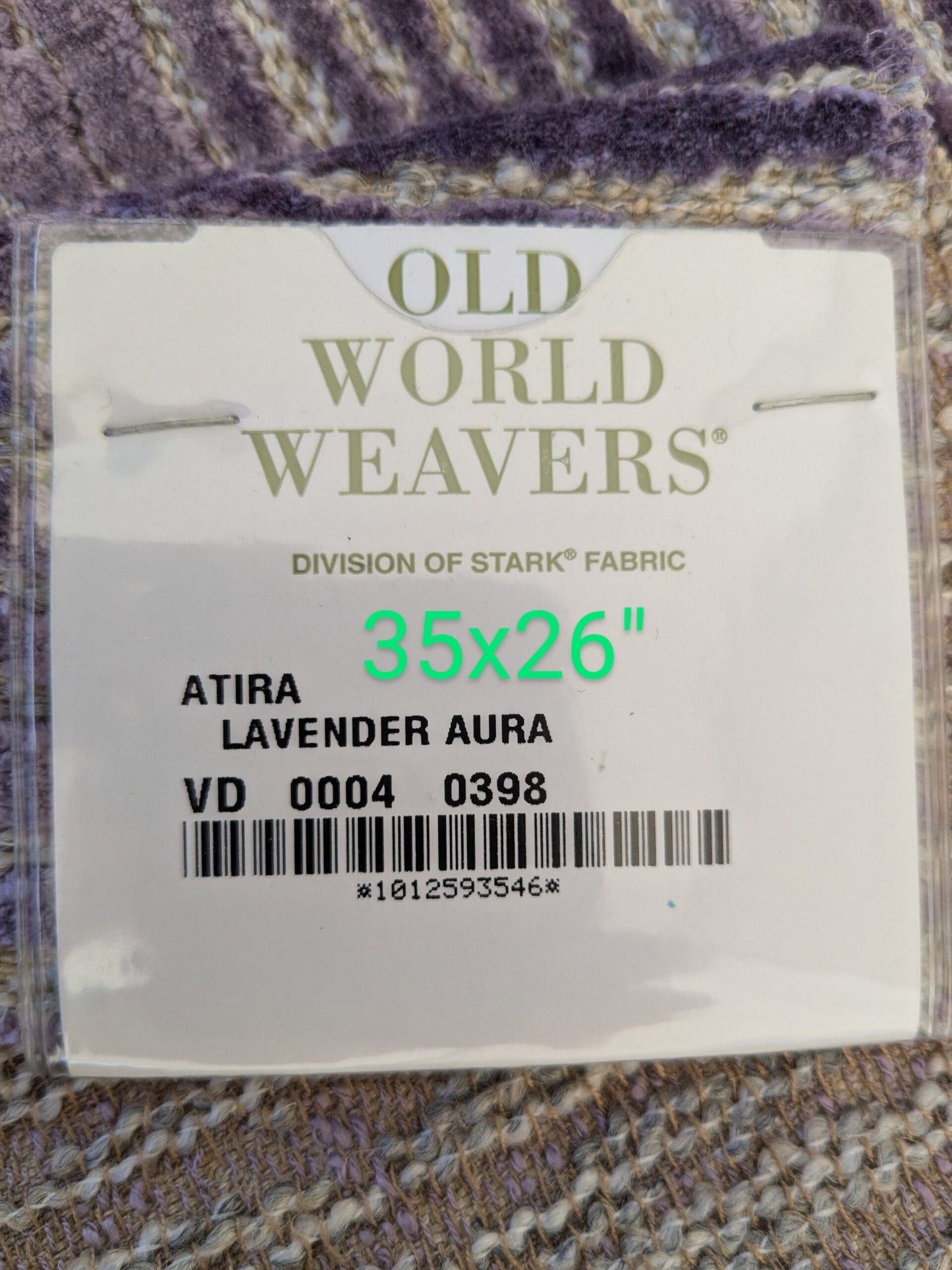 36 EV46 Velvet Square 35" x 26" Scalamandre Old World Weavers Atira Lavender Purple Stripe Texture Cut Velvet