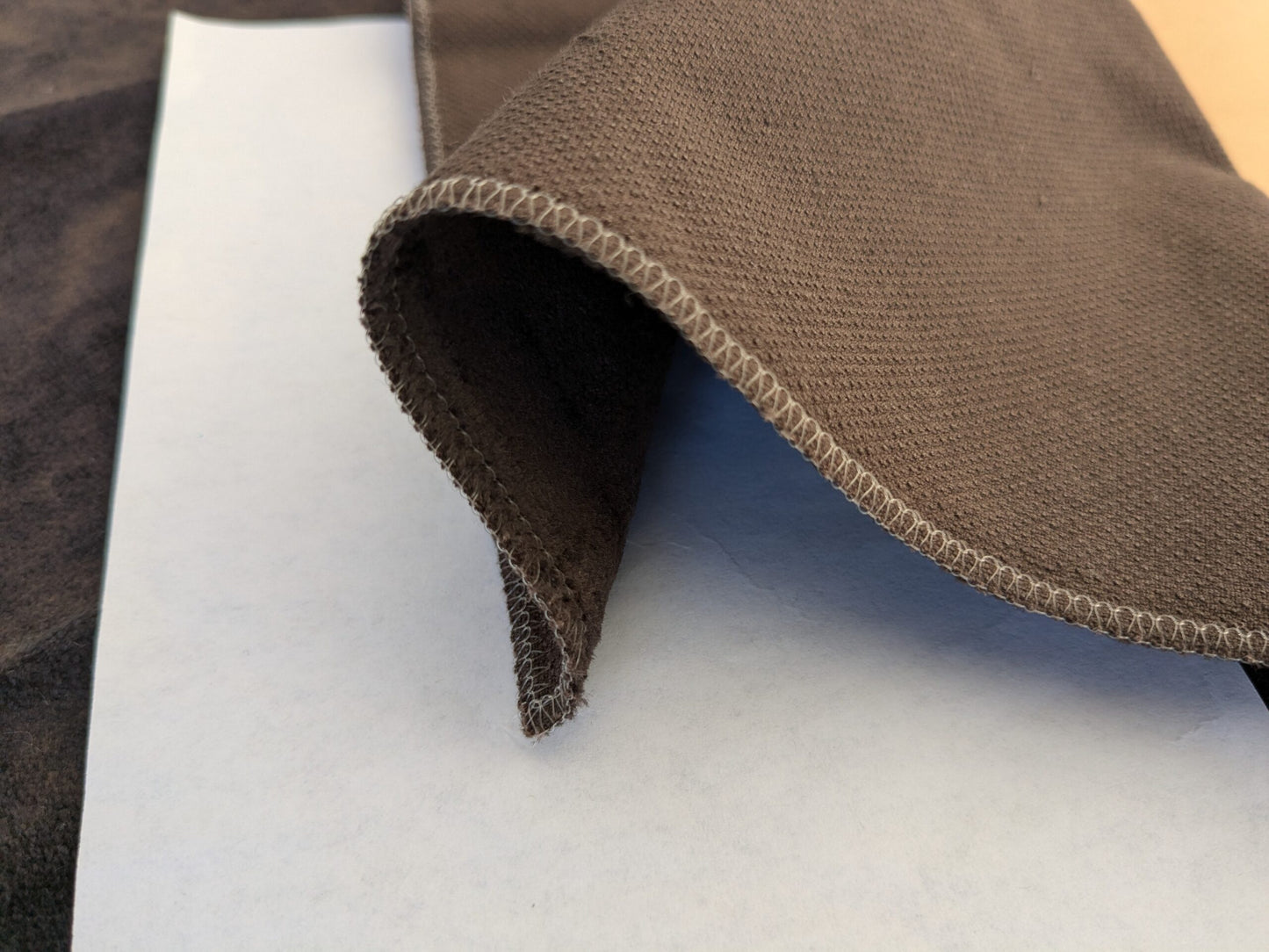 61 EV46 Velvet Square 12" x 26" Scalamandre Grey Watkins Le Fresne Mahogany Linen Velvet Solid Dark Brown