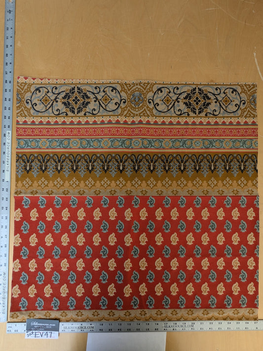 1 EV47 Square Scalamandre Istanbul Rosso Red Historic Small Scale MSRP USD240/y