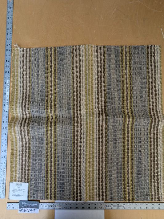 6 EV47 26" x 27" Square Scalamandre Grey Watkins Cuzco Stripe Grey Strie Stripe Small Scale Texture MSRP USD262/y