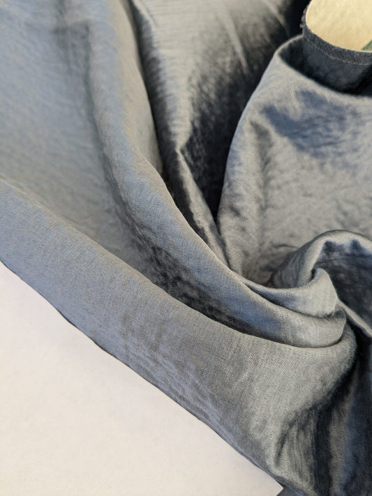 26 EV47 Square Scalamandre Alhambra Zen Satin Blue Cloud Solid Blue Cotton